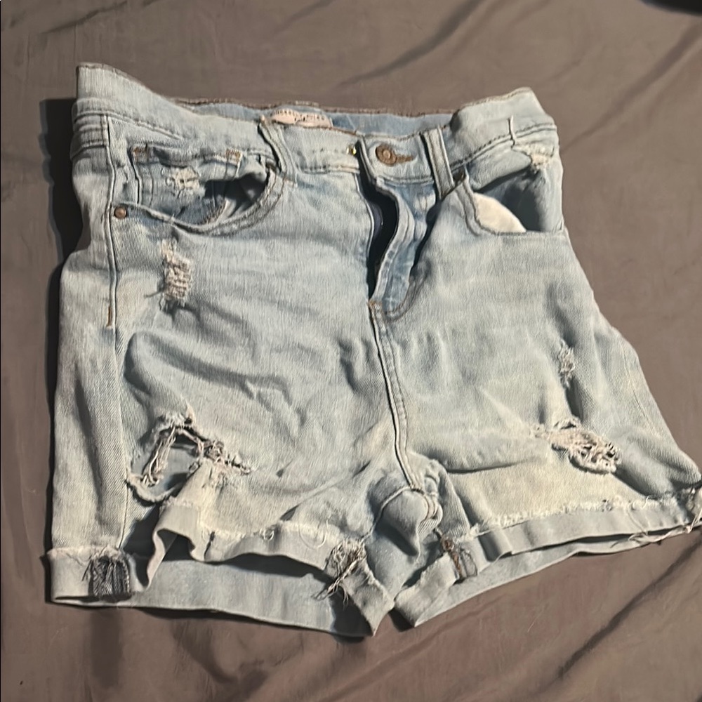 Sincerely Jules Blue High-Waisted Jean Shorts
